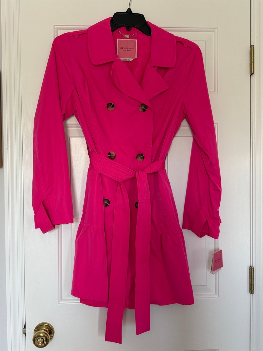 New with tags Kate Spade flounce hem trench